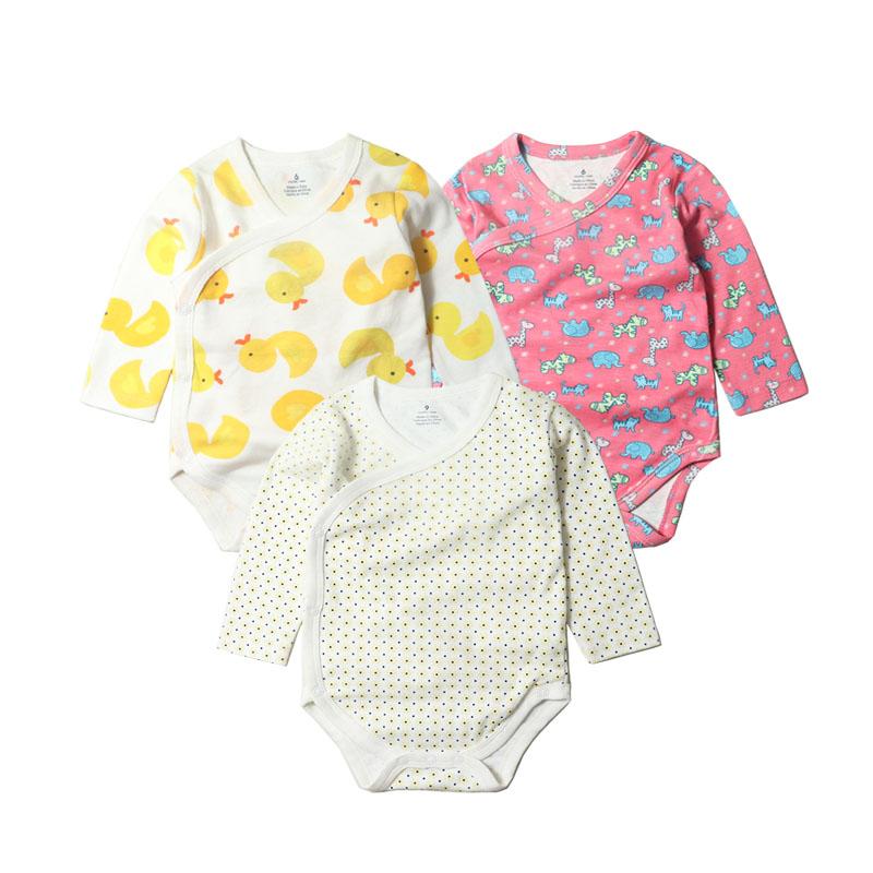 3 Cái/lốc 100% Cotton Cho Bé Bodysuit Mùa Xuân, Mùa Thu Trẻ Sơ Sinh Liền Quần Tay Dài Bé Trai Bé Gái Quần Áo Bé Sơ Sinh Bộ Quần Áo