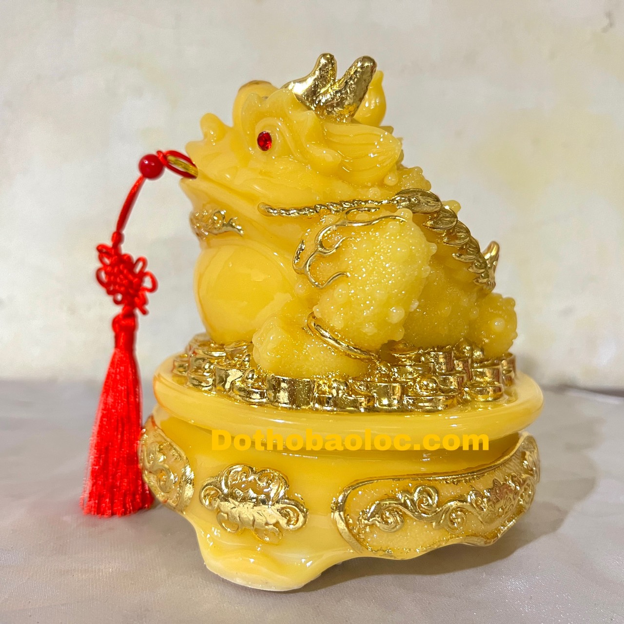 Cóc phong thủy, Thiềm Thừ để trên bàn thờ Thần Tài chiêu tài hút lộc cao 14.5cm  Kích cỡ: