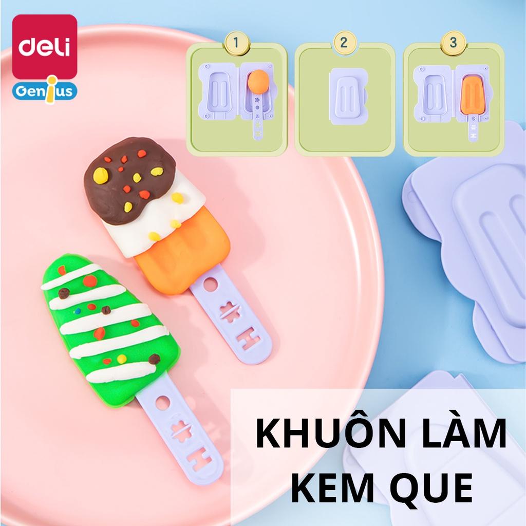 Bộ Đồ Chơi Đất Nặn Máy Làm Kem Kèm Dụng Cụ Và Khuôn Deli - Chất Liệu Tự Nhiên, An Toàn, Không Dính Tay - 67805