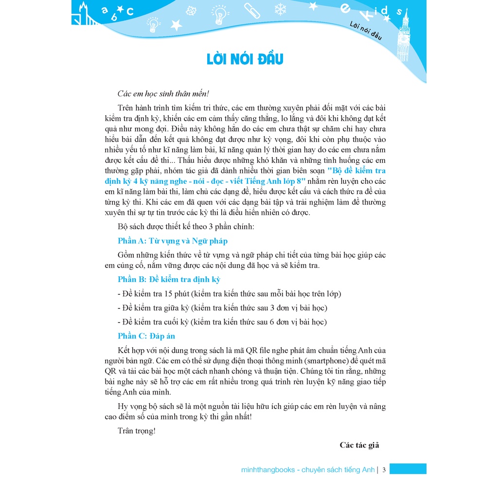 Sách - GLOBAL SUCCESS - Bộ đề kiểm tra định kỳ 4 kỹ năng tiếng anh lớp 8 tập 2 - MT