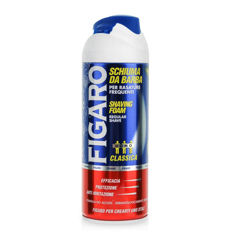 Bọt cạo râu mềm da Figaro Foam 400ml hương bạc hà sản khoái tặng kèm móc khóa