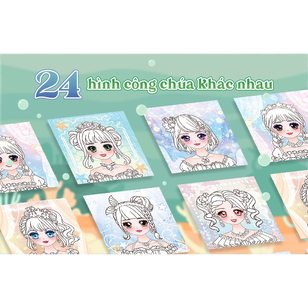 Combo Sách trang điểm công chúa Lily, Daisy, Mia, Nami, Ruby (5 cuốn)