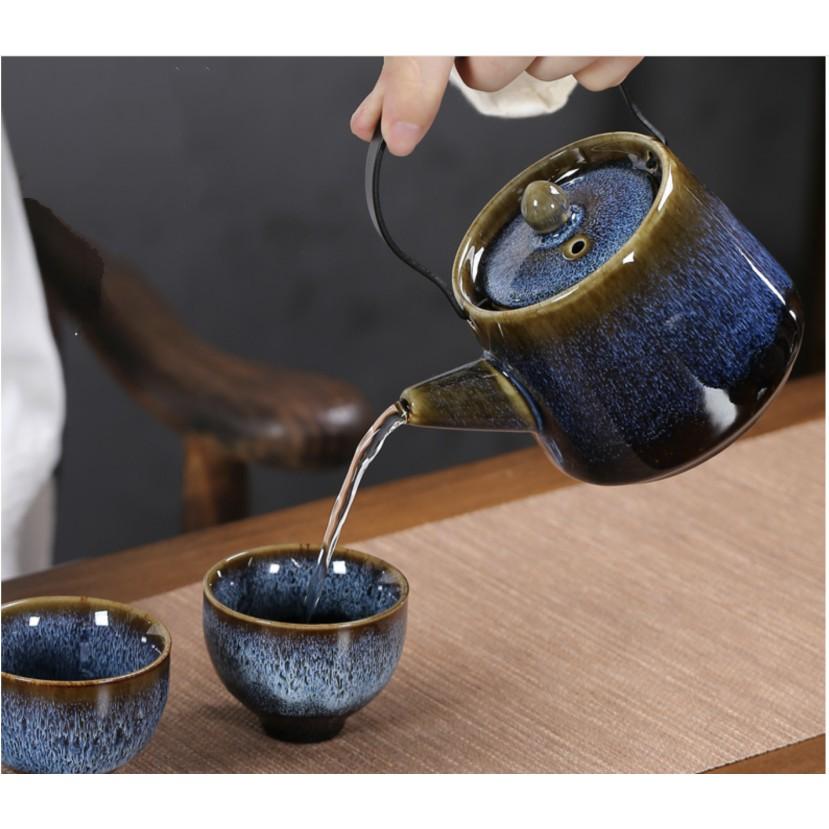 Bộ ấm trà đạo kèm khay và túi đựng Danh Trà Seiza Muromach phong cách Nhật Bản