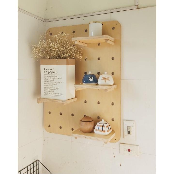 Bảng treo Decor PEGBOARD,plywood Kệ treo tường, Kệ Decor, Kệ lỗ, Giá treo lỗ