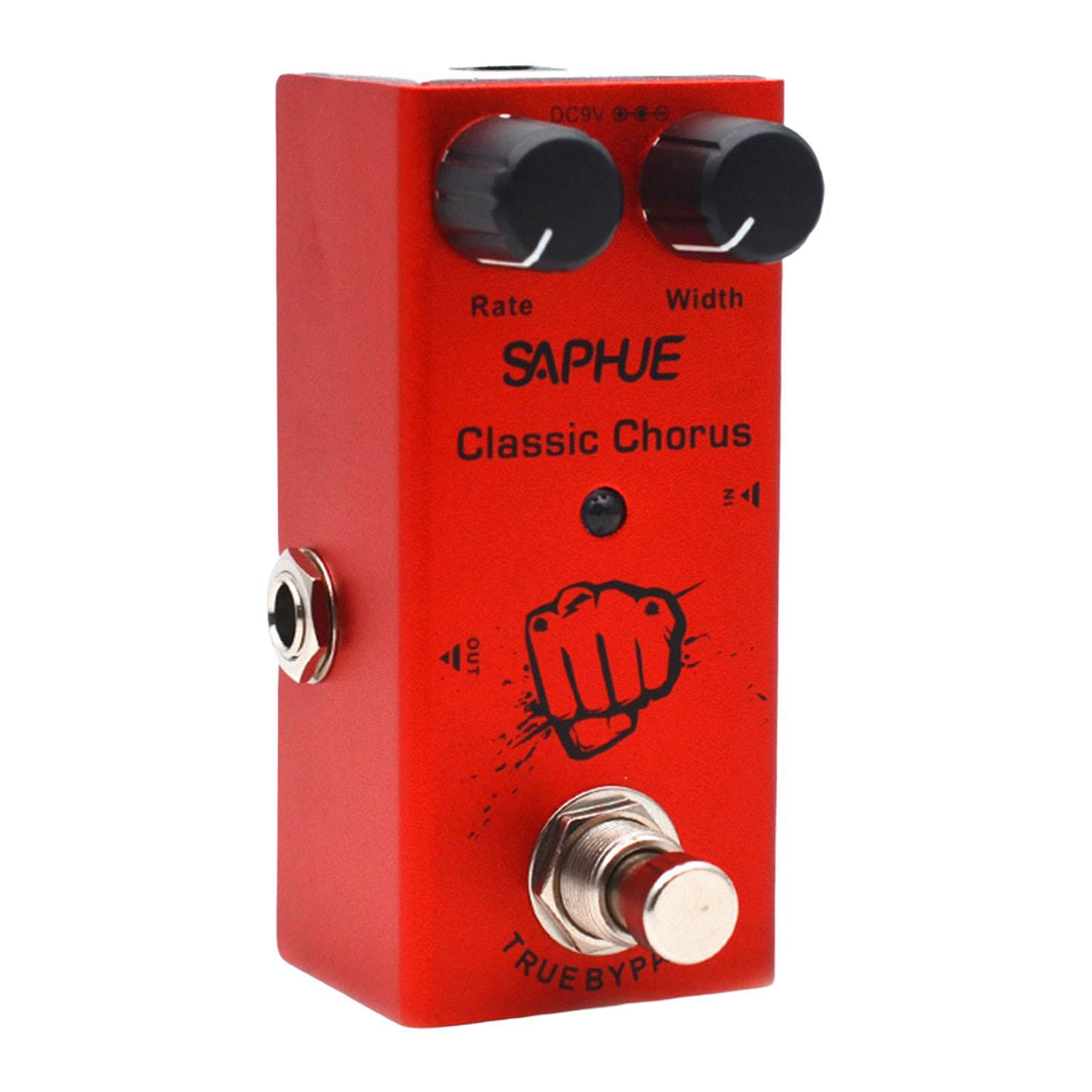 Guitar Pedal with LED Light 9V DC Lightweight with Metal Shell for Electric Guitar Bass