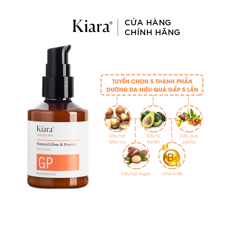 Kem Dưỡng Ẩm B5 Phục Hồi Da Chống Lão Hóa Kiara Natural Glow &amp; Protect 50ml