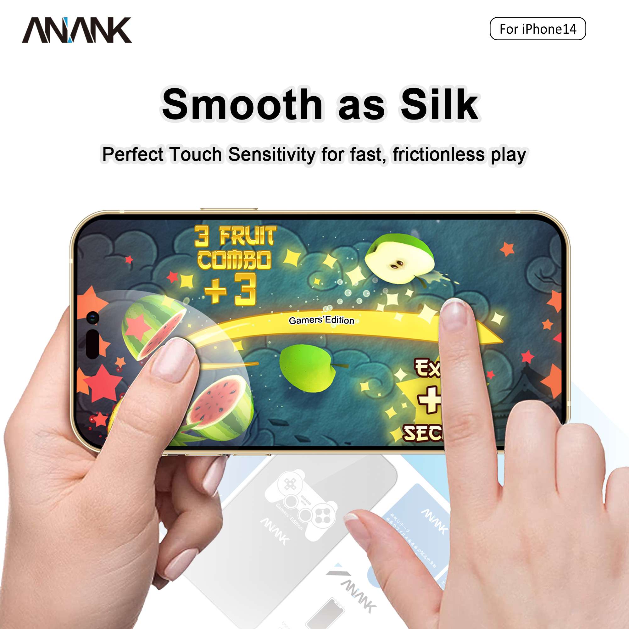 Dán Cường Lực dành cho iPhone 13/13 Pro/13 Mini/13 Pro Max ANANK 2.5D Full Chống Vân Tay - Hàng Nhập Khẩu