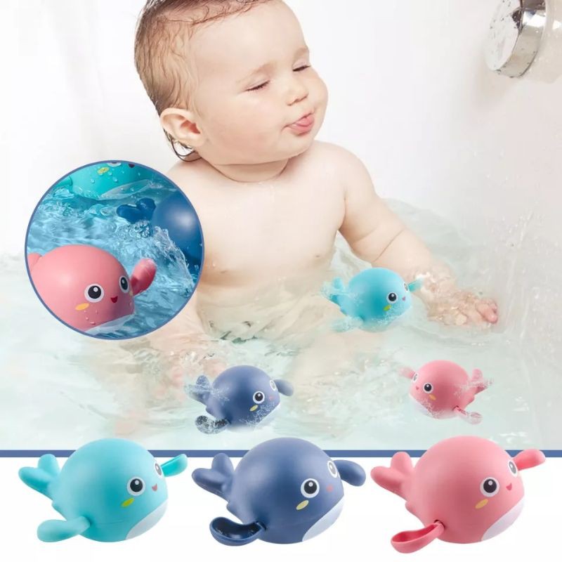 Đồ Chơi Nhà Tắm Cho Bé Cá Heo Biết Bơi Vặn Cót