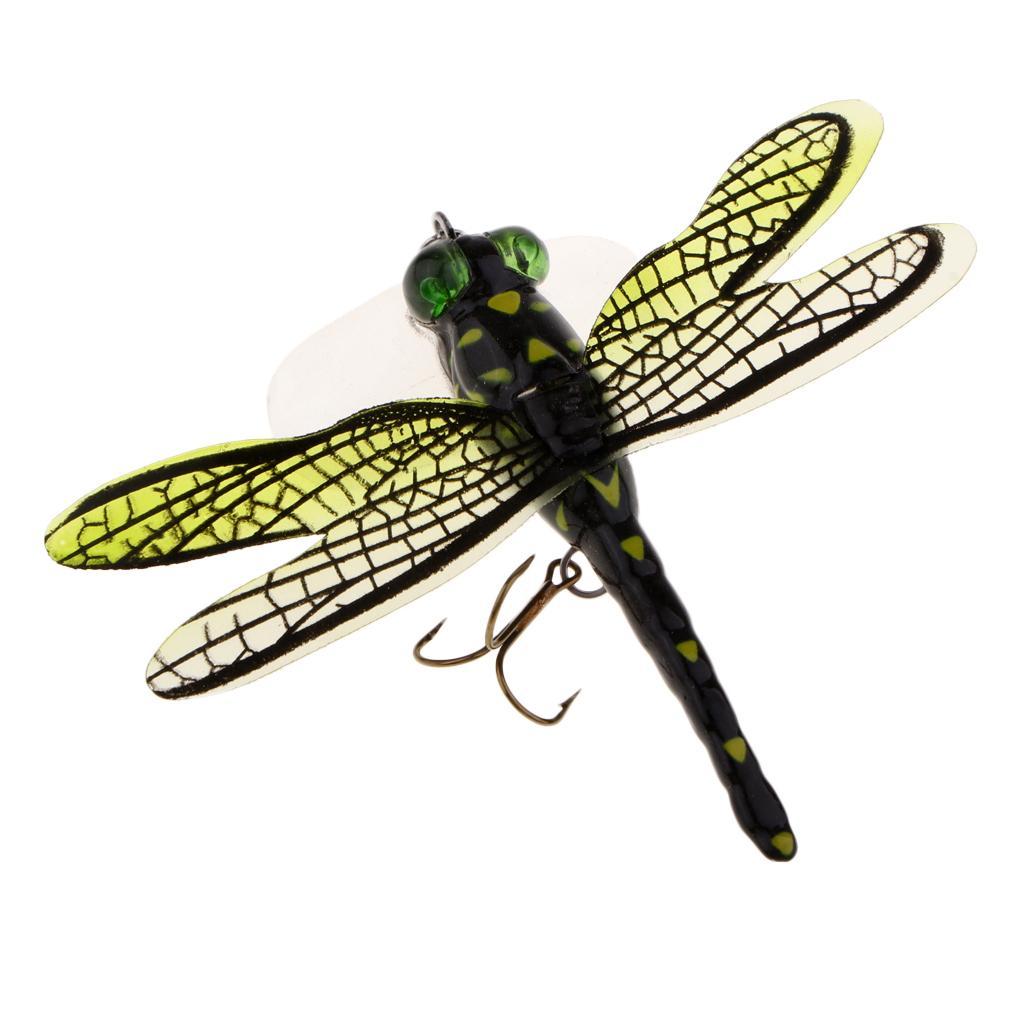 3x Dragonfly Flies Fishing Lures Topwater Bait 3D for Pike Zander Trout Bass