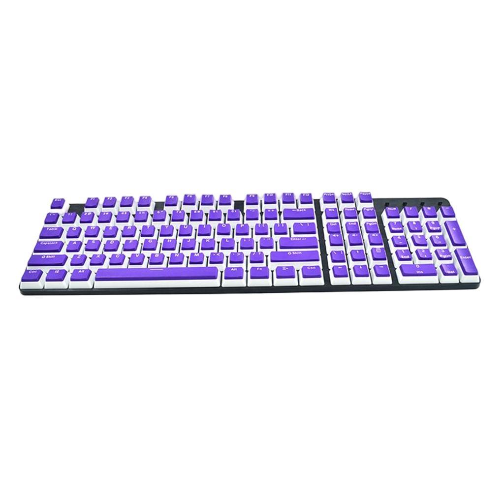 Pudding Keycaps Set 104Keys Doubleshot for Office Home Gaming Typing