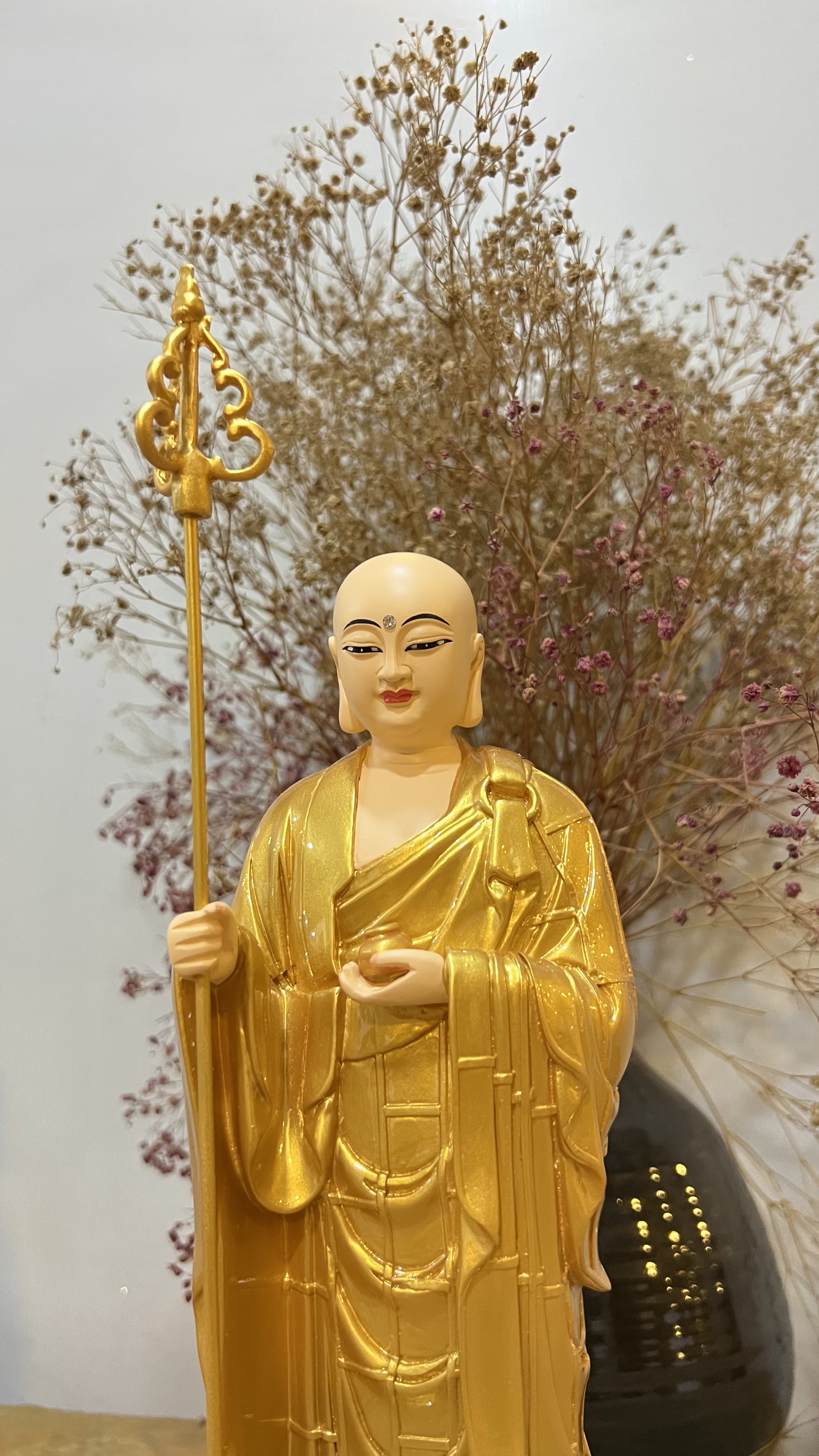 Tượng Địa Tạng đứng 38cm