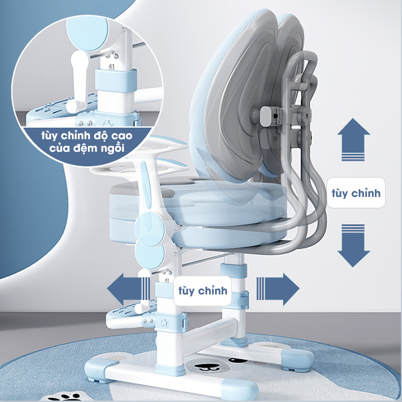 Ghế Học Sinh Chống Gù Chống Cận, Ghế Ngồi Học Giúp Bé Có Tư Thế Ngồi Lành Mạnh Tránh Cong Vẹo Cột Sống 23302 - Hàng Chính Hãng