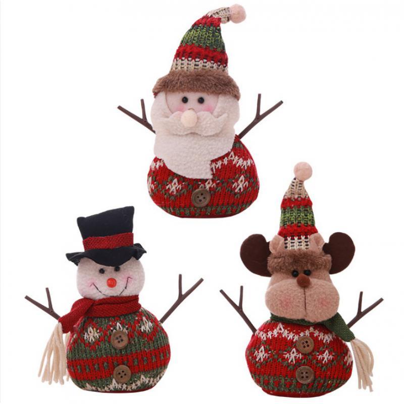 Christmas Knit Plush Doll Gift Toy Christmas Ornament Home Decor