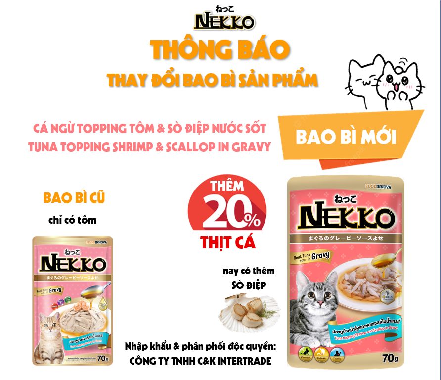 Pate cho mèo NEKKO GRAVY 70g