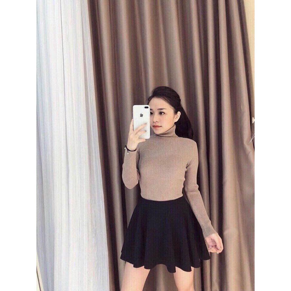 - Áo len cổ lọ nữ ôm body chất mềm mịn giữ nhiệt siêu ấm