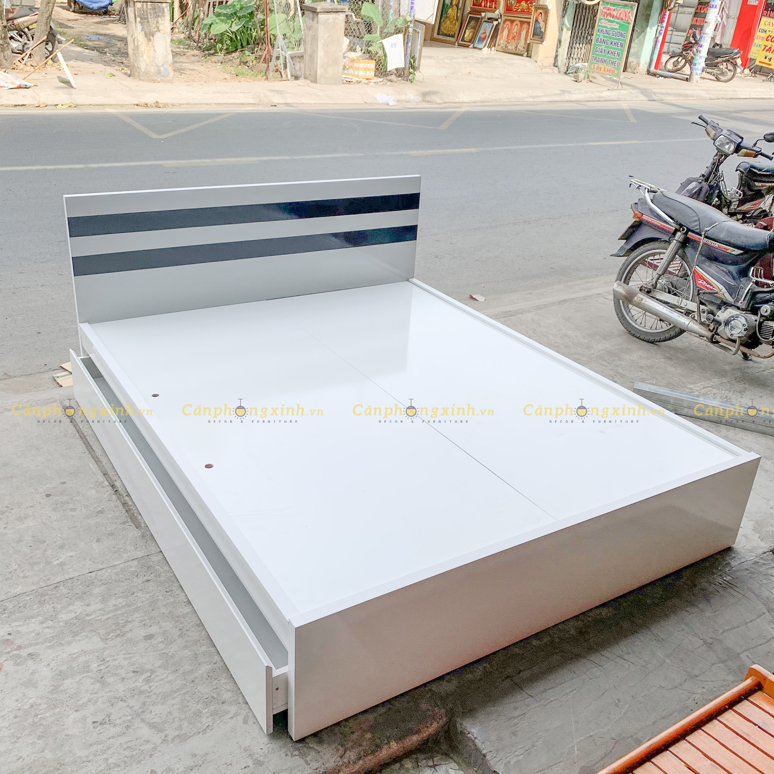 Giường ngủ kéo 2 tầng thông minh, gỗ MDF CPX-G33