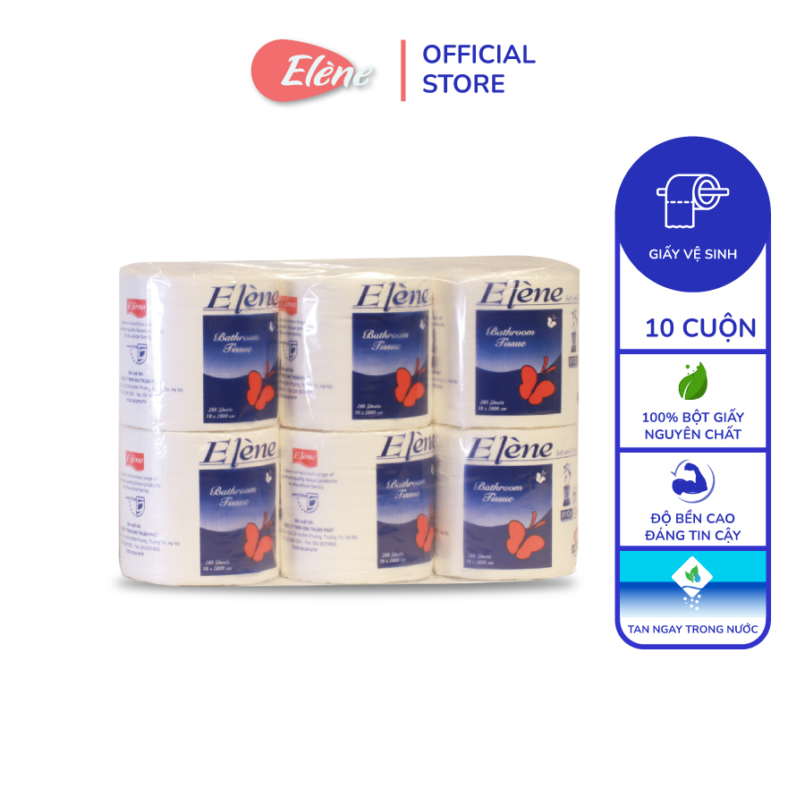 Giấy vệ sinh Elene 6 cuộn 3 lớp (combo 3 dây)