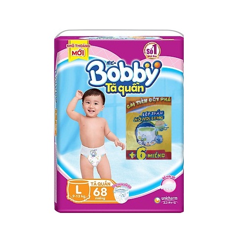 BOBBY TẢ QUẦN L68 (TẶNG 6 MIẾNG CÙNG SIZE)