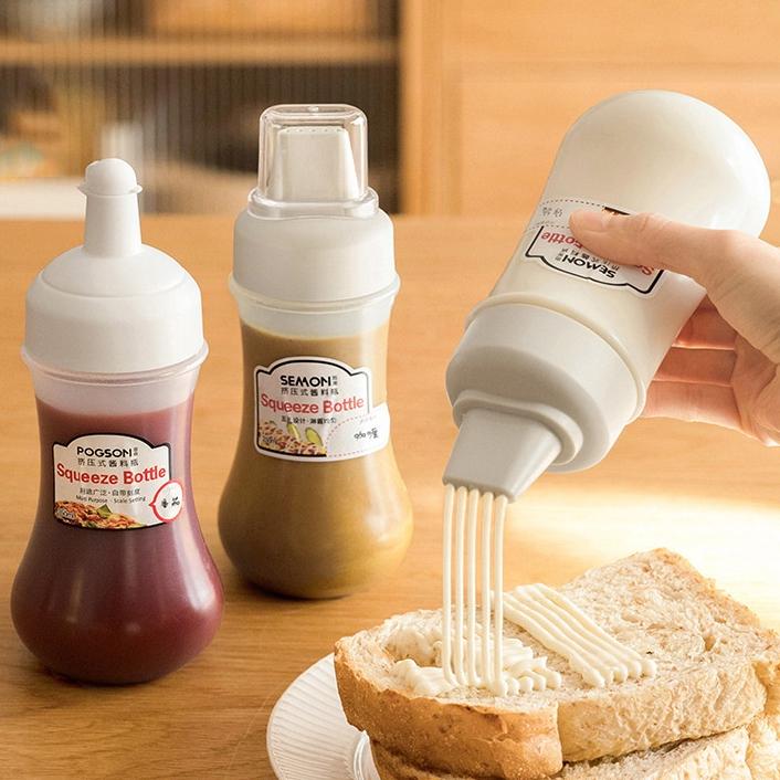 Bình bóp 5 lỗ nhựa gia dụng bình sốt cà chua nước chấm