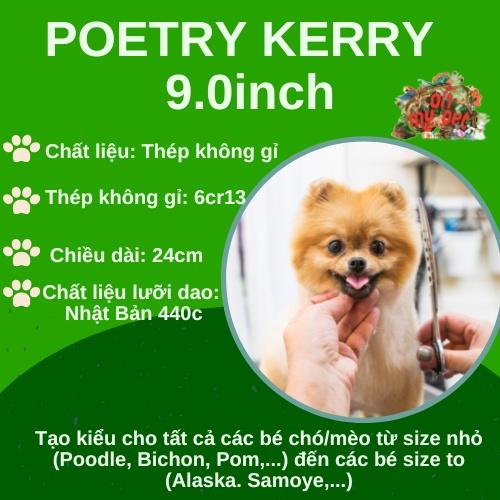 ️️️ Kéo cong cắt tỉa lông chuyên dụng cho Chó/Mèo Poetry Kerry 9.0 inch️️️