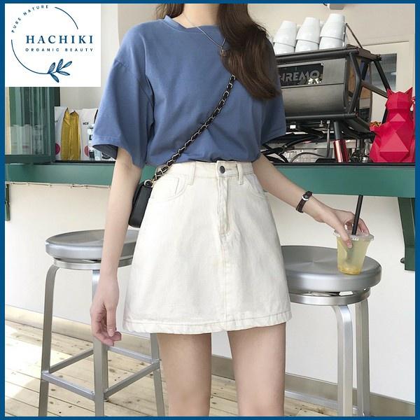 Chân váy ngắn chữ A jean dài tới gối đẹp thời trang cao cấp HACHIKI CVJ02