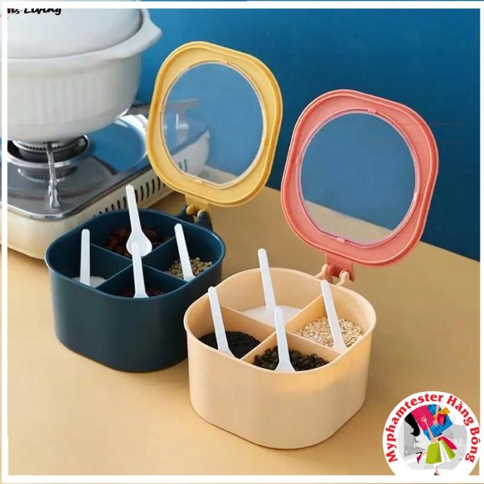 Lọ đựng gia vị, hũ đựng gia vị kèm thìa múc