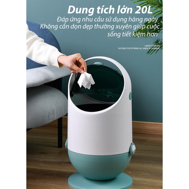 Thùng rác gia đình Không Gian Mở Space Capsule Shaped Trash Can Dung Tích 20L