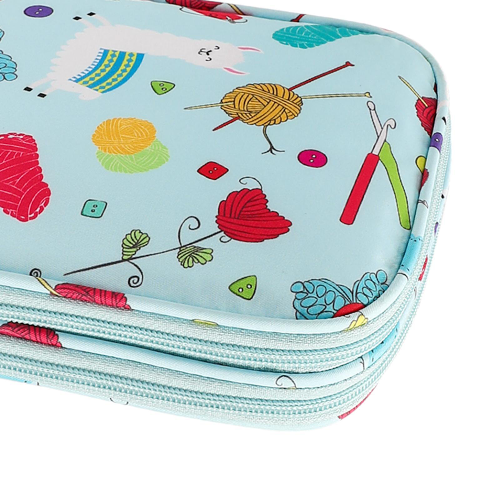 Portable Crochet Hook Case Storage Bag for Knitting Accessories