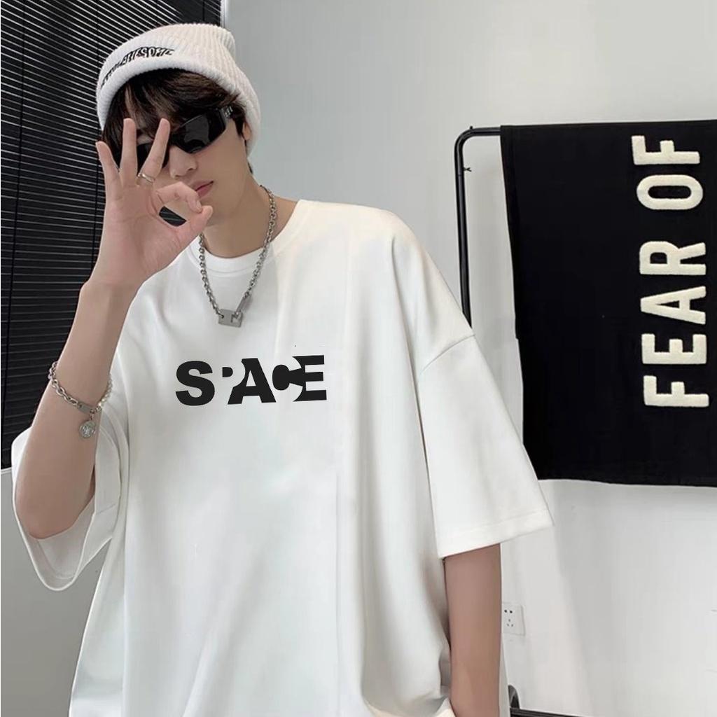 Áo thun unisex nam nữ tay lỡ form rộng space vải dày mịn 2022T3413