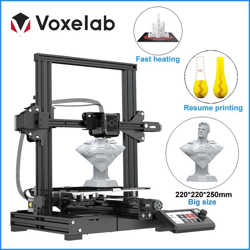 Voxelab Aquila Máy in 3D Silent Mainboard DIY Bộ máy in 3D Nguồn mở 220*220*250mm Giường sơ yếu lý lịch xây dựng carborundum