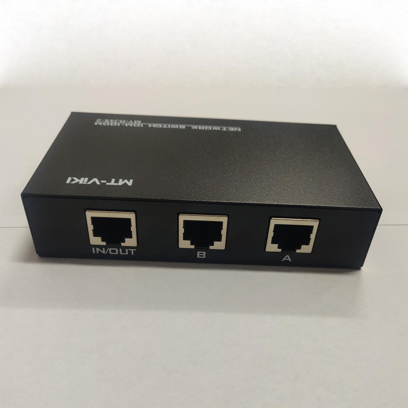 2Port A B Manual Network Sharing Switch Box RJ45 Ethernet Switcher