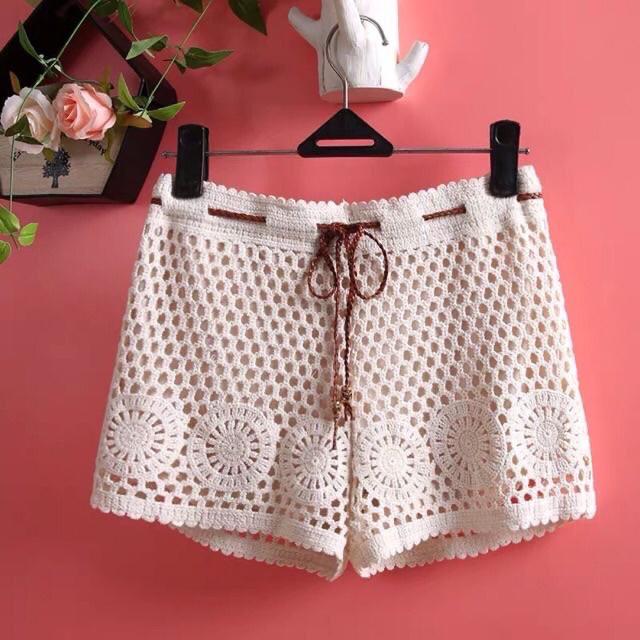 07-Set bikini ren đi biển 2 món áo bra- quần sóc