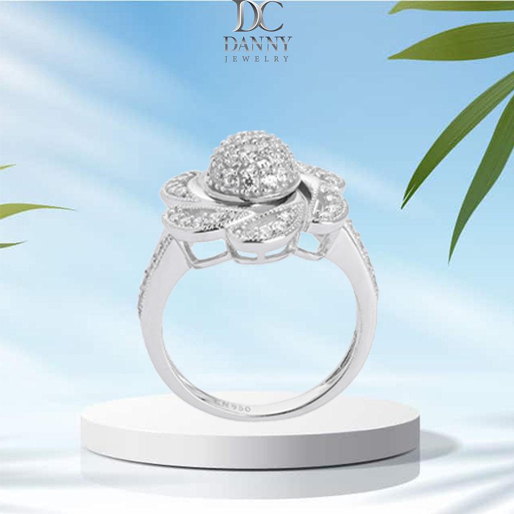 Nhẫn Nữ Bạc 925 Danny Jewelry Xi Bạch Kim KI4GZ006