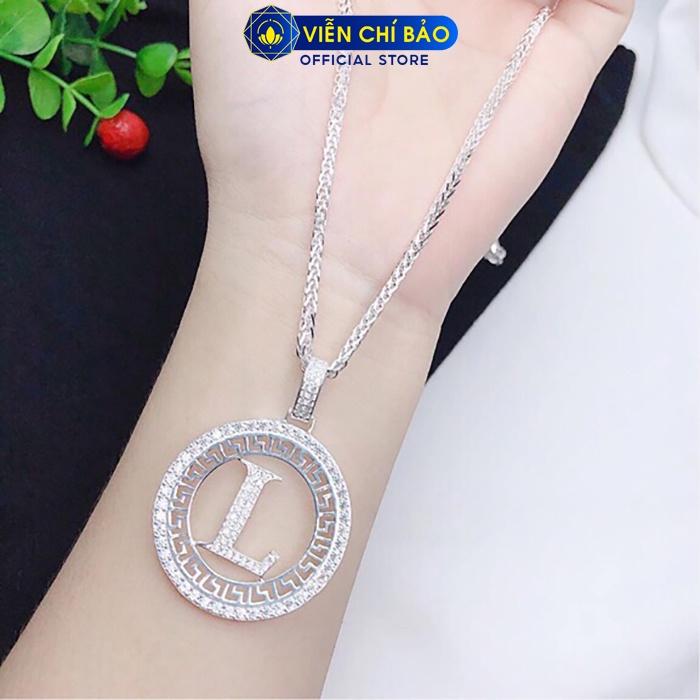 Mặt dây chuyền bạc nam chữ cái theo tên chất liệu bạc 925 thời trang phụ kiện trang sức nam Viễn Chí Bảo M300524