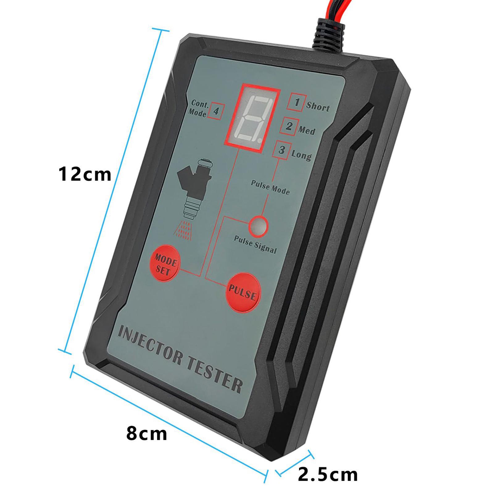Fuel Injector Tester and Adapter for Diagnosis Cleaning of Injectors DIY Cleaning Tool Kits 12V/5V Switchable Short-circuit Protection
