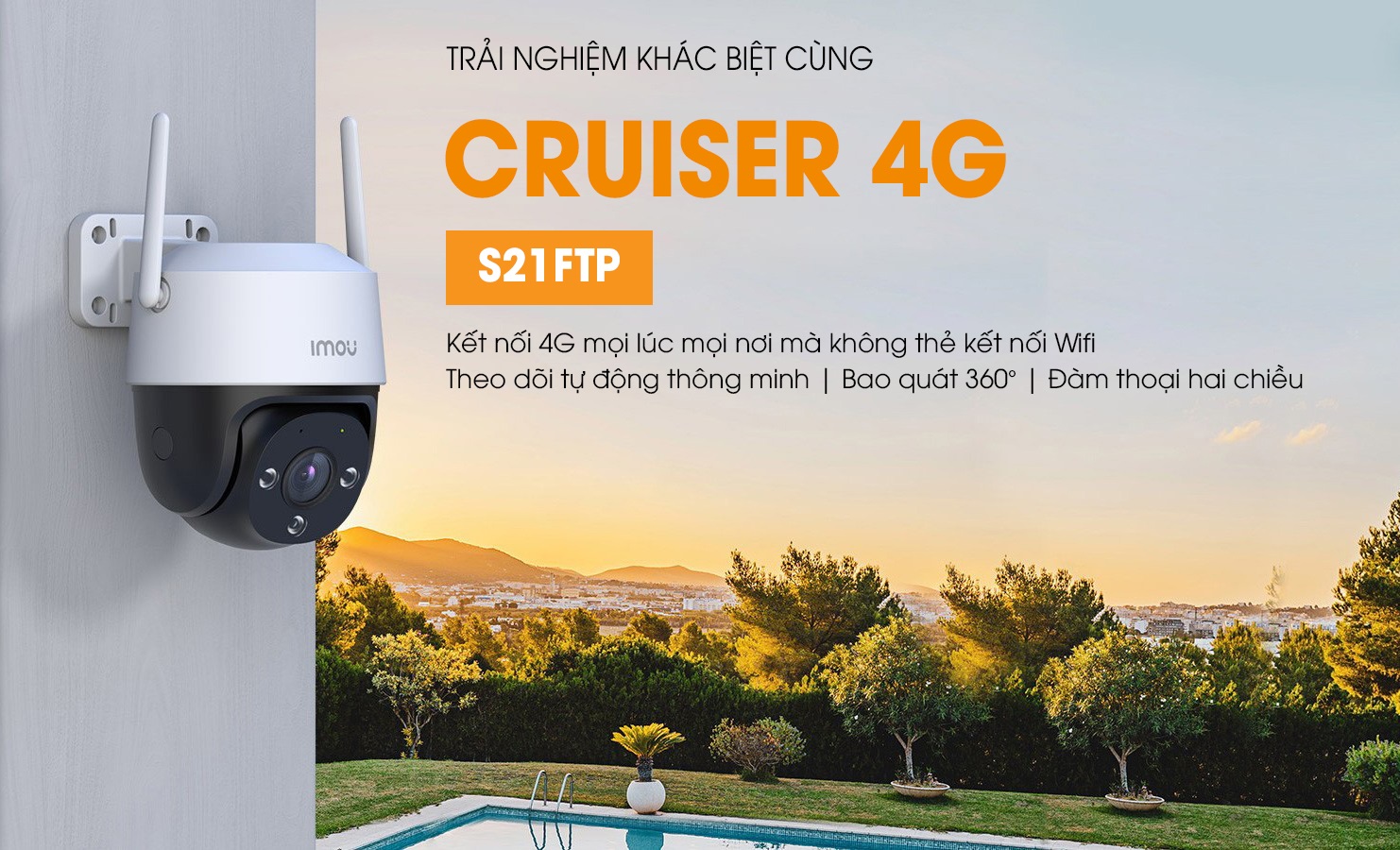 Camera Wifi imou Cruiser S21FTP dùng sim 4G - Hàng chính hãng