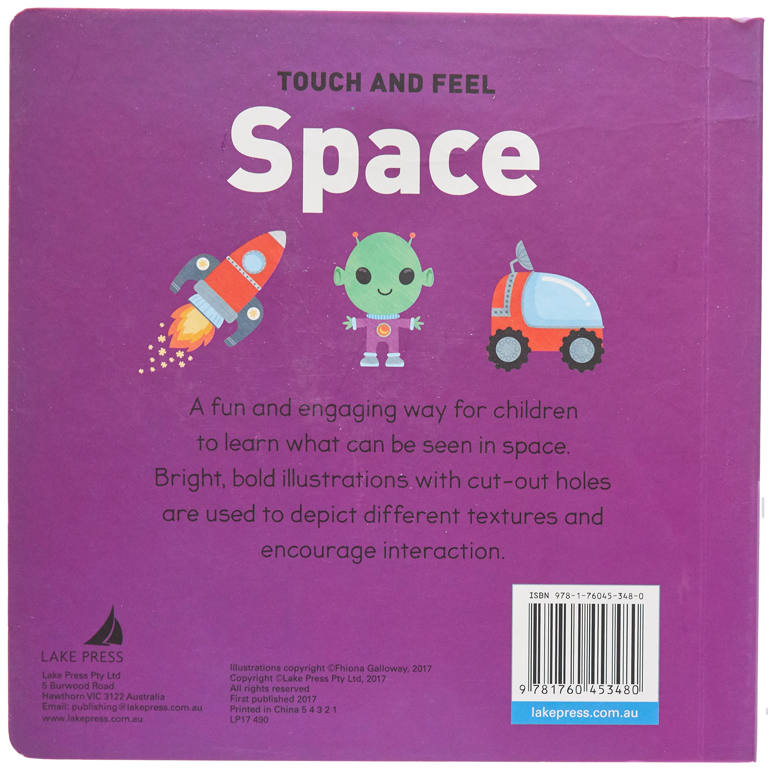 [Sách nhập khẩu ] : Touch &amp; Feel Board Book Space -  chủ đề không gian ( 500g )