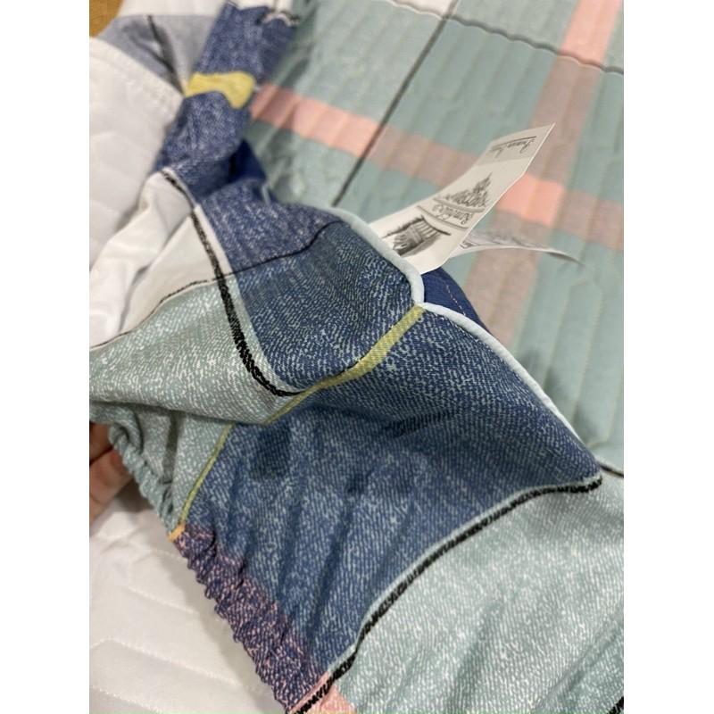 Bộ ga trần bông bo chun Bambillo - cotton 100%, vừa đệm cao 15cm, đủ kích thước