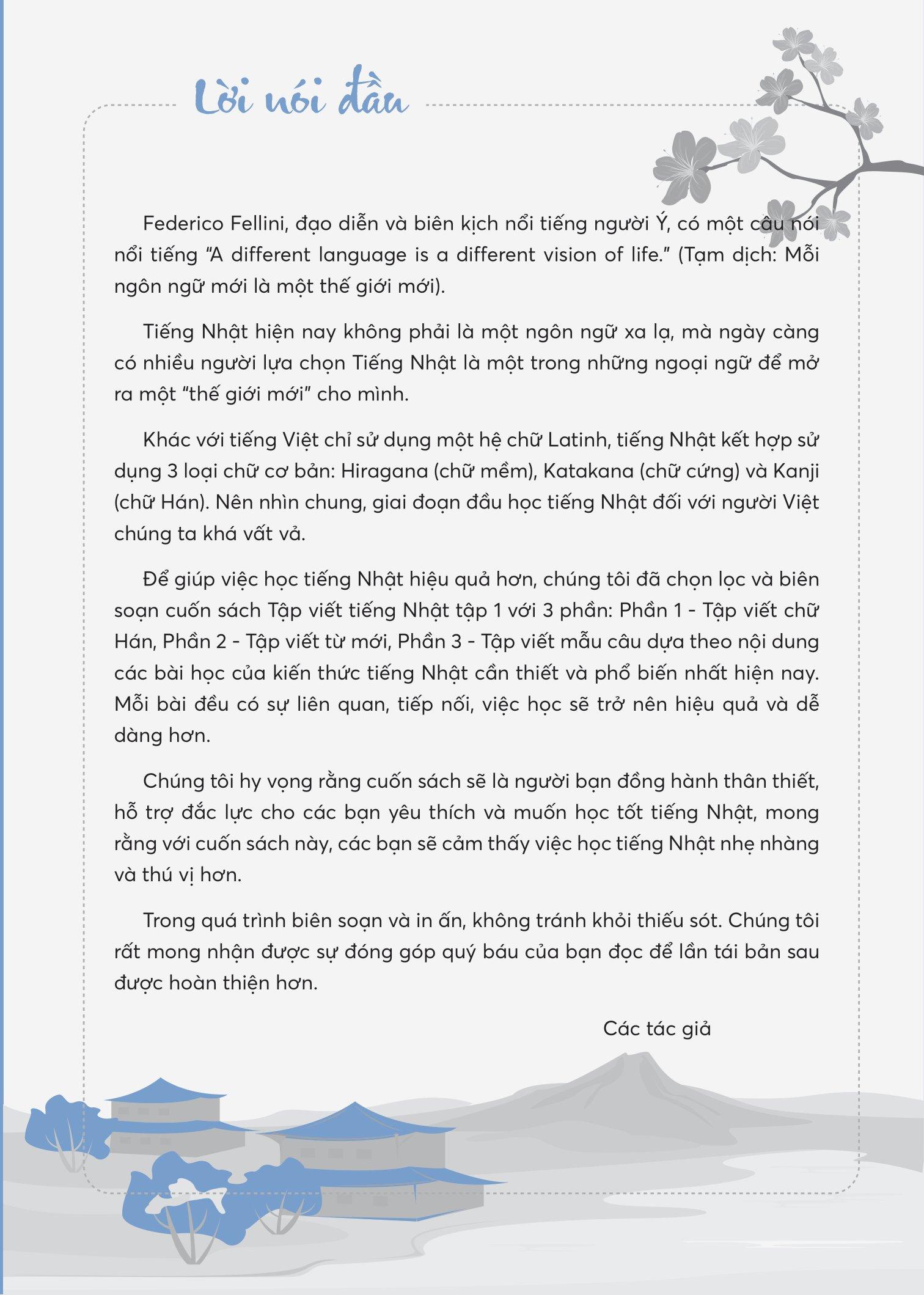 Tập Viết Tiếng Nhật - Tập 1