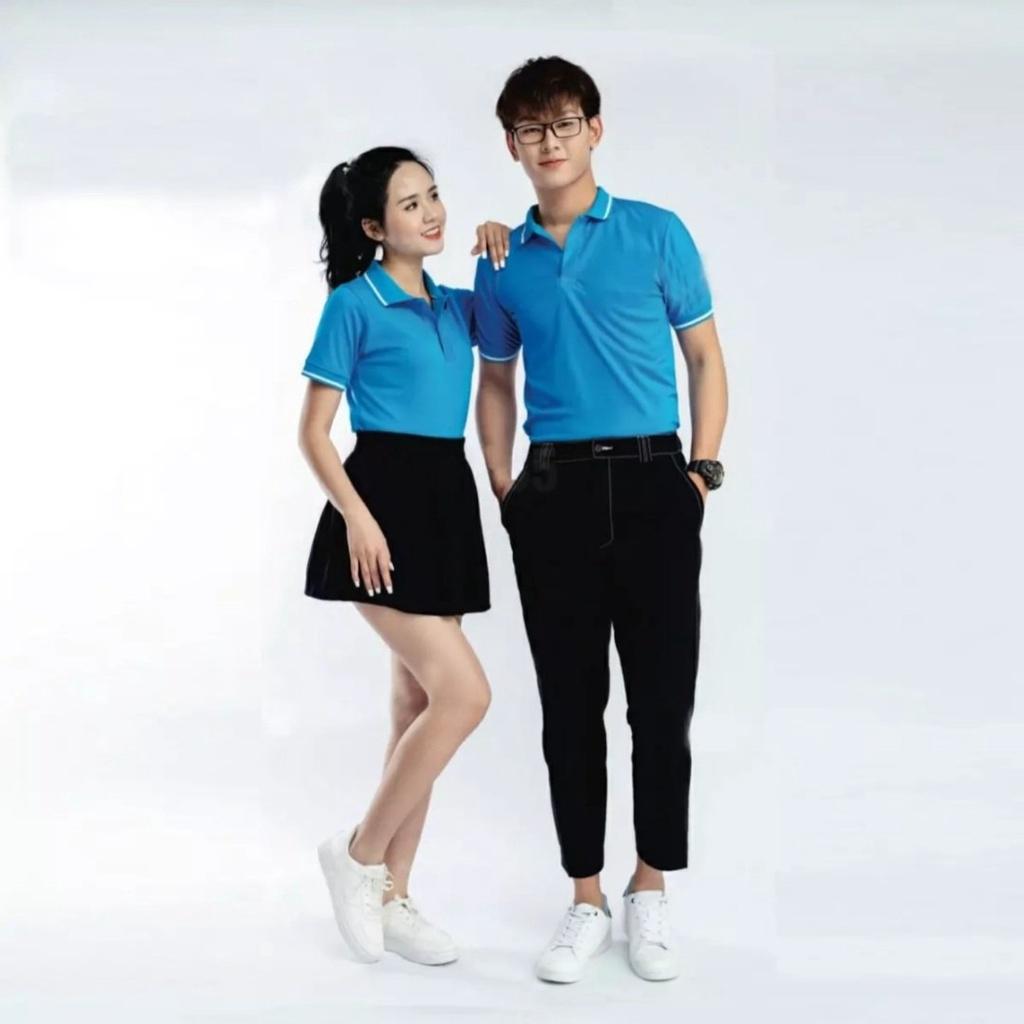 Áo thun polo nam nữ vải cotton cá sấu form rộng nhiều màu đủ size