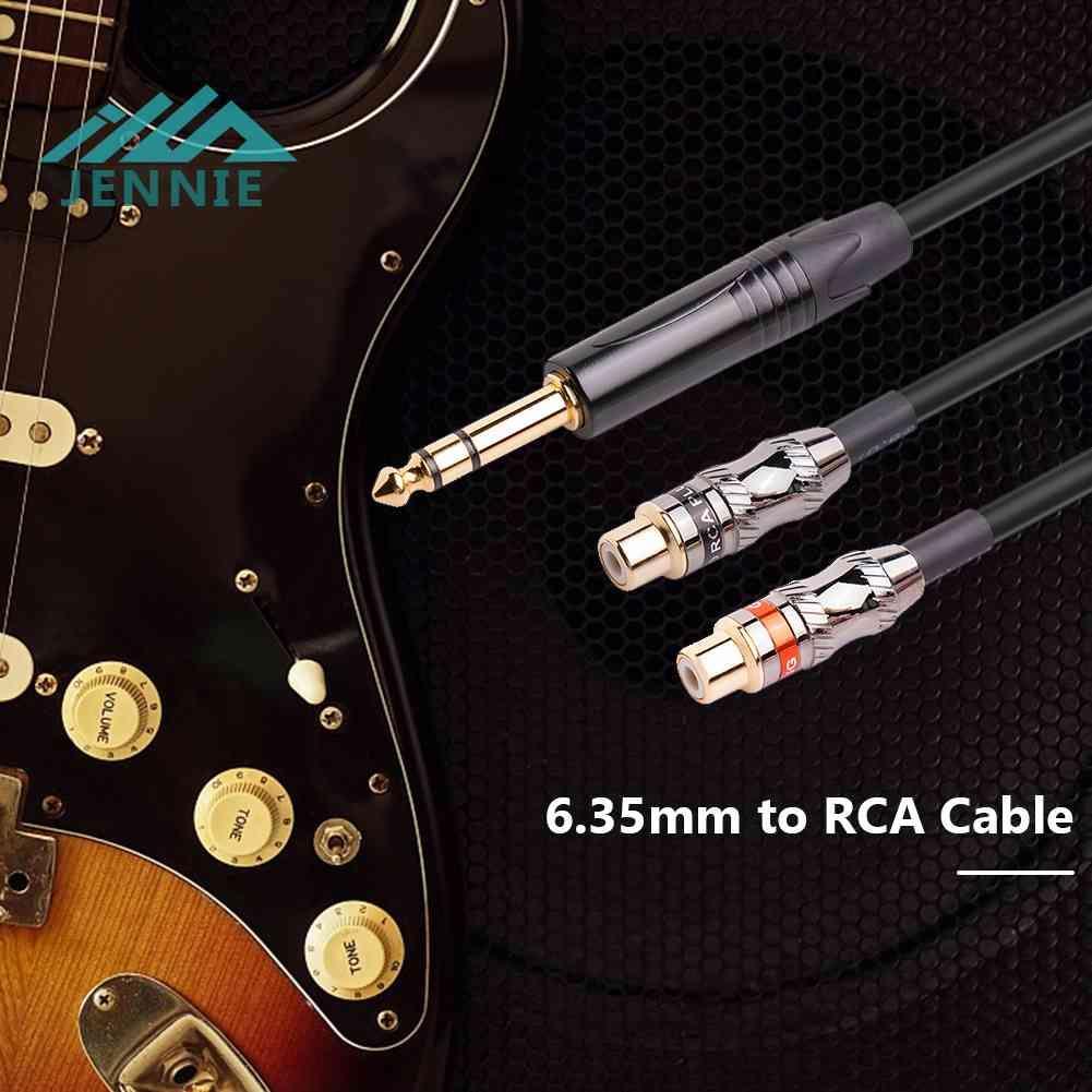 Cáp Chia Audio 6.35mm ĐầU CắM Sang Lỗ CắM 2RCA Mạ VàNg 24k Connec