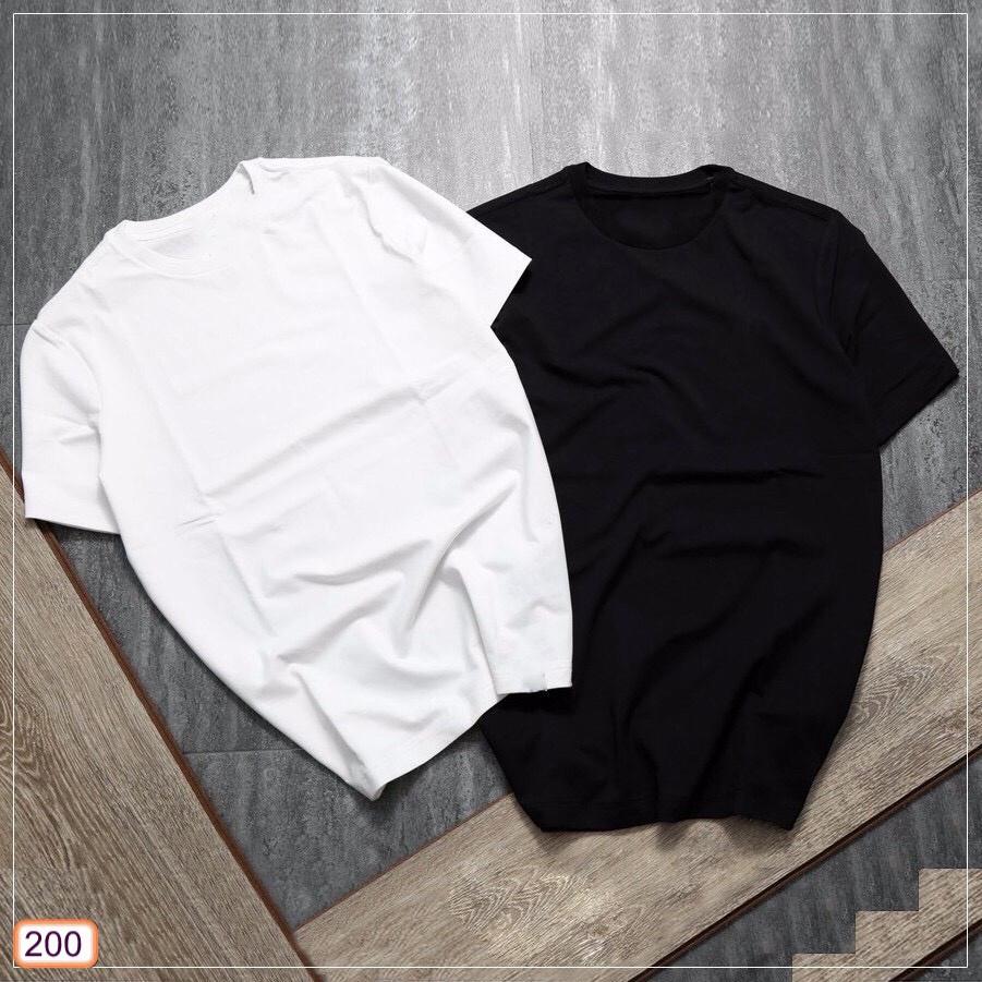 Áo thun nam nữ X-shop đen trắng vải cotton co dãn thoáng mát đơn giản - xshop18