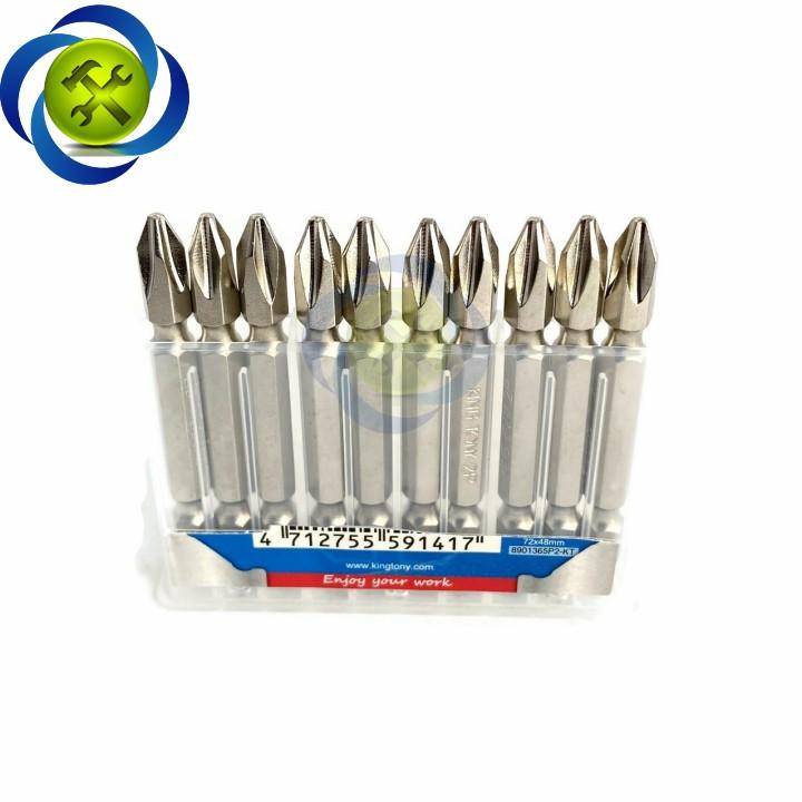 Mũi vít hai đầu bake PH2 Kingtony 136502P dài 65mm