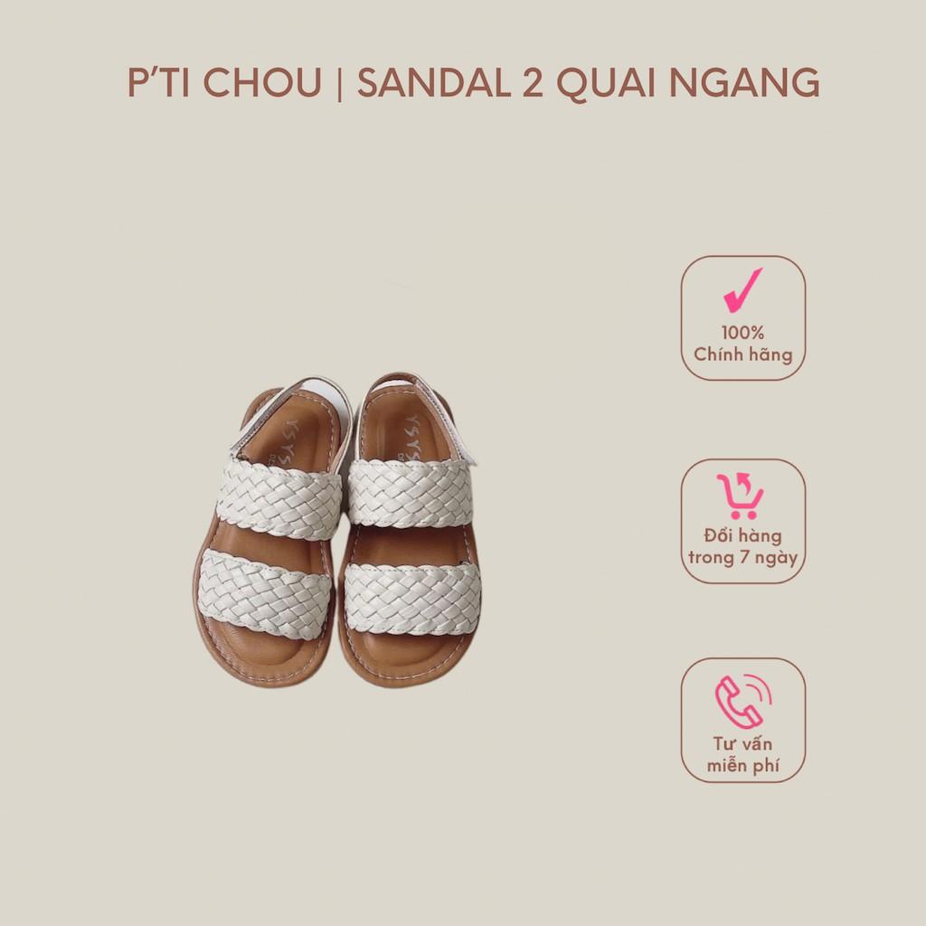 Sandal cao cấp hoạ tiết đan chéo