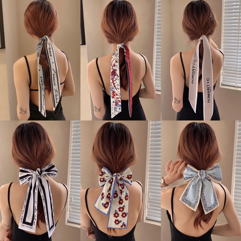 (Size Nhỏ) Khăn Lụa Đa Năng Cổ Điển Buộc Tóc Thắt Nơ Cho Nữ Xu Hướng Thời Trang Hàn Quốc Mới