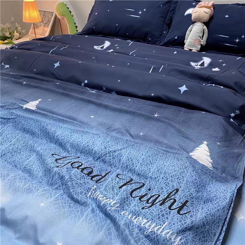 Bộ Chăn Chần Ga Gối Cotton LIDACO SP001149 - Chúc Ngủ Ngon