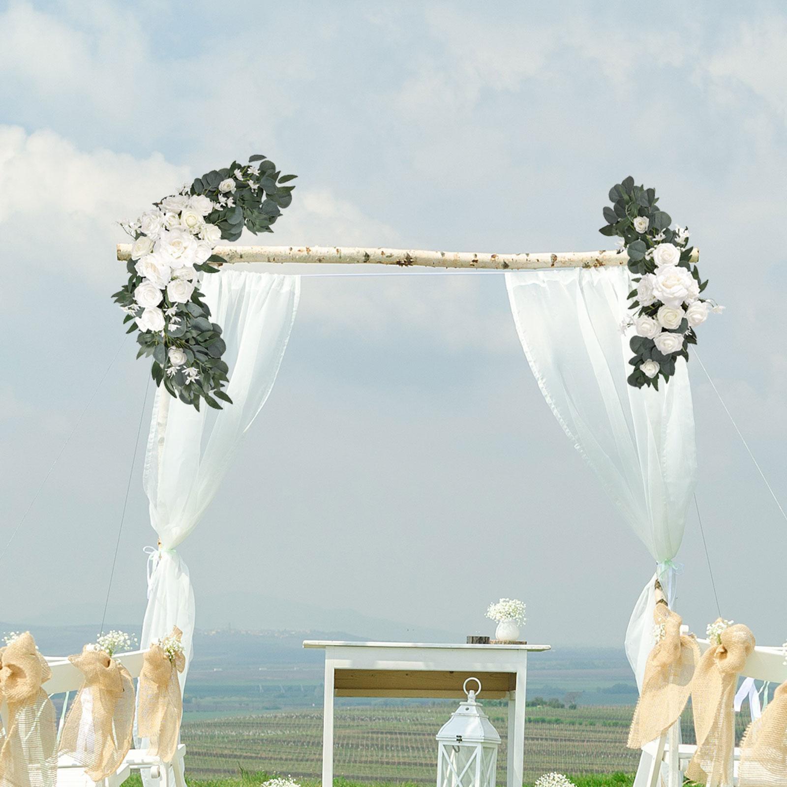 2x Artificial Wedding Arch Flower Wedding Welcome Signs for Home Arrangement