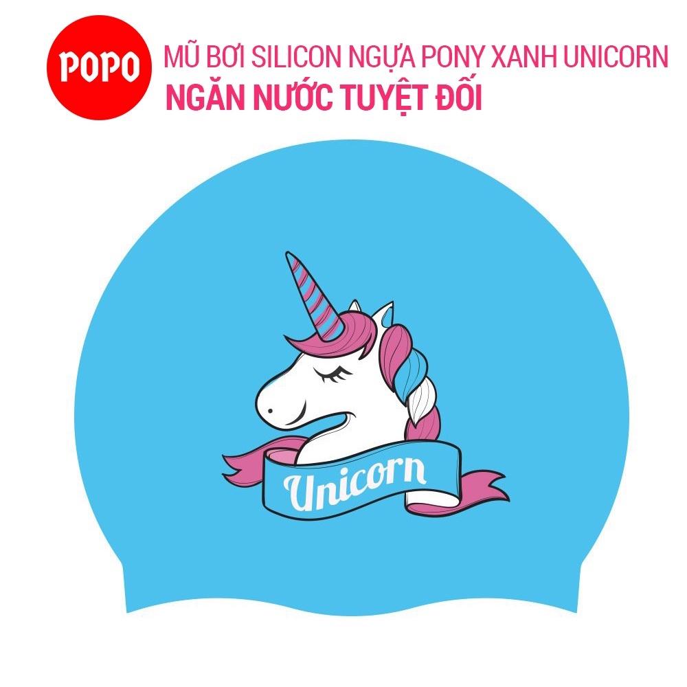 Nón bơi trẻ em POPO CA43 cho bé từ 3 tuổi ngộ nghĩnh chất liệu silicon an toàn, cảm giác mềm mại khi đội