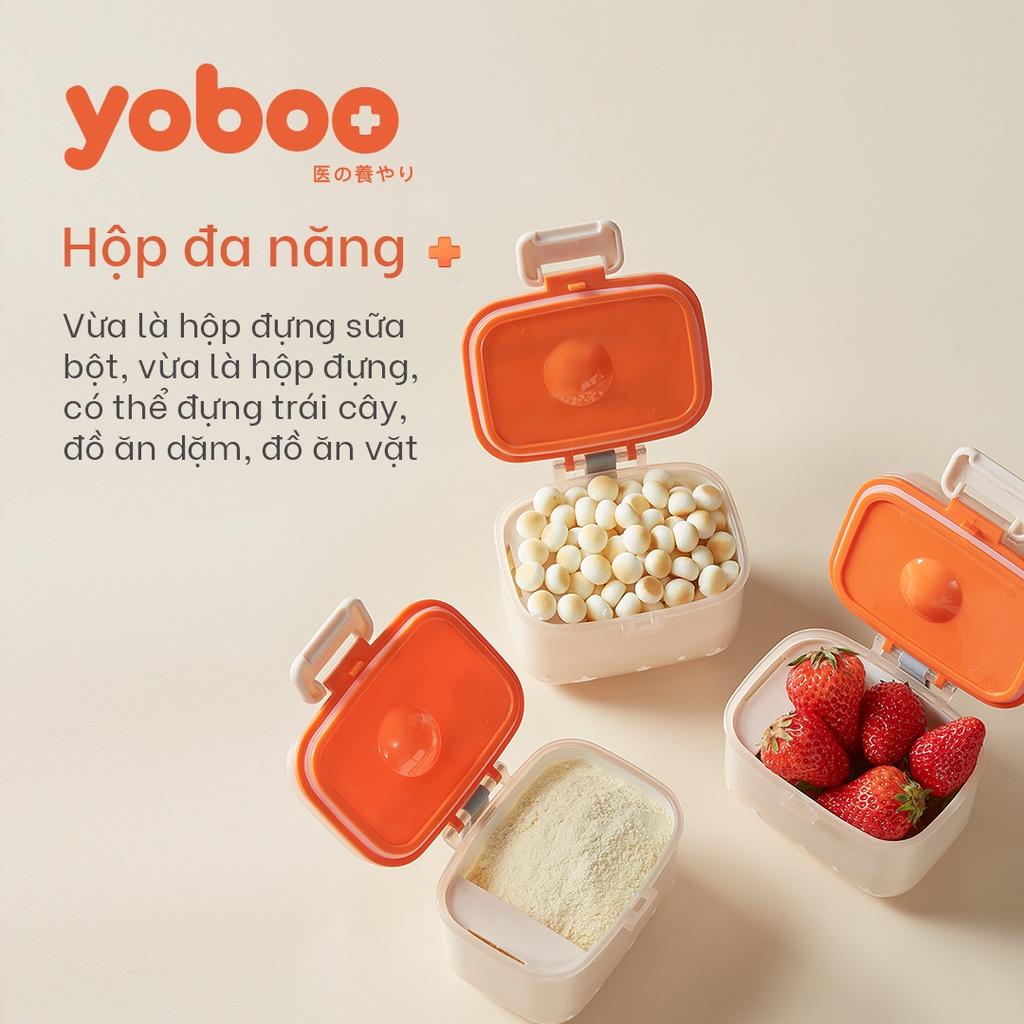 Hộp đựng sữa bột đa năng cho bé Yoboo YB-0032 có ngăn đựng muỗng 2 lớp nắp đậy dung tích 360ml - Hàng chính hãng