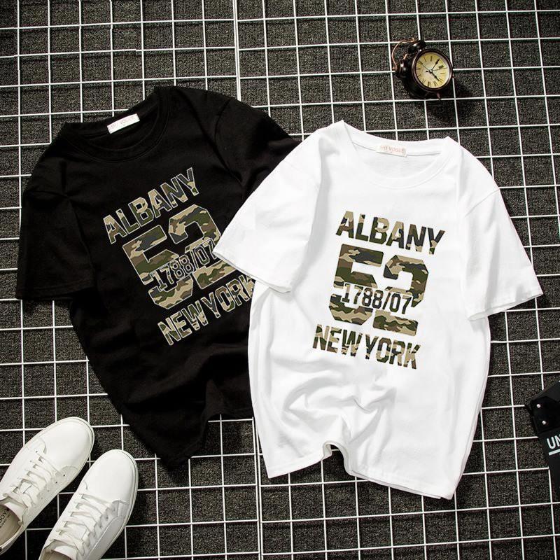 Áo thun unisex form rộng chữ kiểu cá tính vải dày mịn 2019T2180